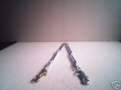 3 ft tetherball lead chain and 2 snap swivels