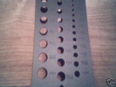 DRILL BIT DIAMETER FINDER GAUGE