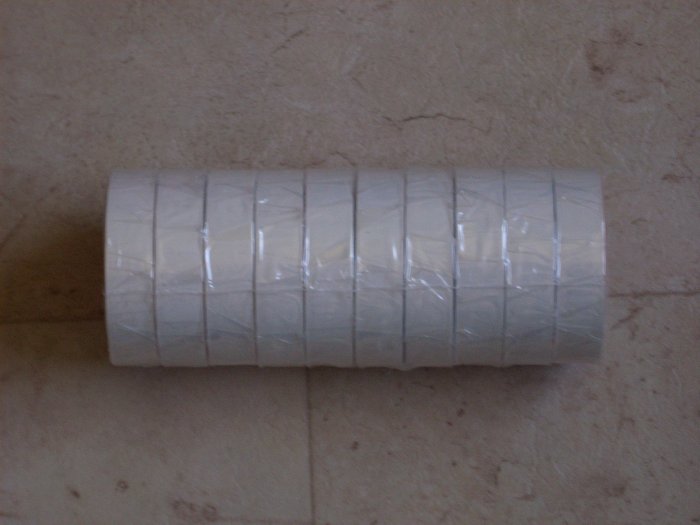 10 rolls of white color vinyl electrical tape