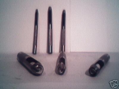 6 pc Hollow Punch Set (1/8" , 5/32" , 3/16" , 7/32" , 1/4" , 5/16") medium sizes