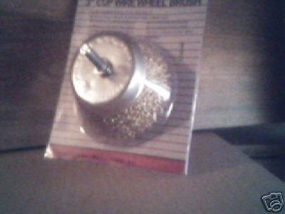3" Wire Cup Brush with 1/4" shaft