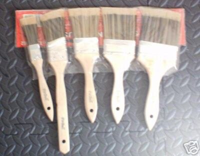 5pc Paint Brush Set -- 1" , 1"x1/2" , 2" , 2"x1/2" , 3"