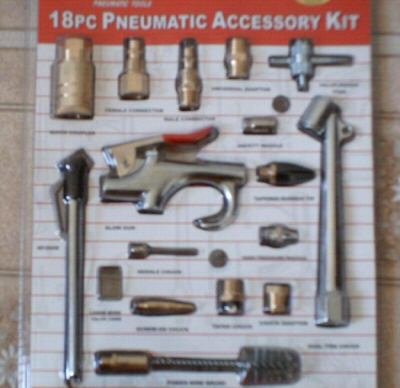 18 pc pneumatic accessory kit- air fittings & repair