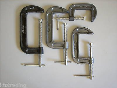 4 pc C-CLAMPS -- 3", 4", 5", 6"