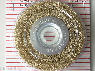 4 " Brass Wire Wheel Brush with 5/8" hole