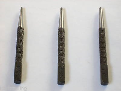 3 pc Nail Punch Set( 1/16" ,3/32",1/8" )