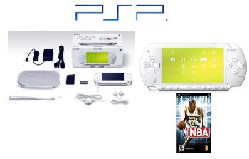 Sony PlayStation Portable "Ceramic White" PSP Giga Pack USB Cable and Hustle PSP Game