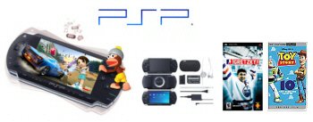 Brand New Sony Playstation Portable Video Game System - One Game, UMD Movie + Extra Accessories