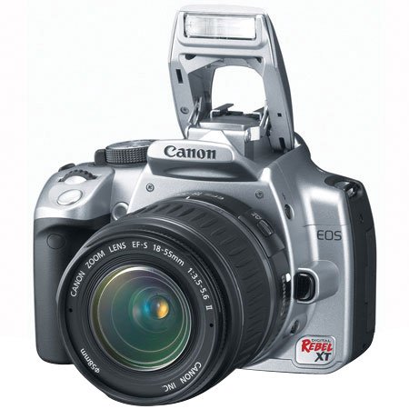 Canon Digital Rebel XT SLR 8.0 MegaPixels Camera with EFS 18 55mm f 3.5-5.6 Lens
