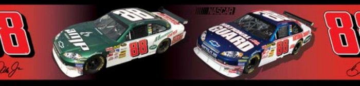 NASCAR Murals DALE EARNHARDT JR #88 Wallpaper Border