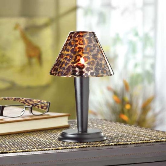 LEOPARD PRINT TEALIGHT LAMP