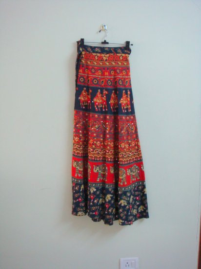 Cool Bohemian Rajastani 100% Handmade Wrap Around Skirt - One Size Fits All