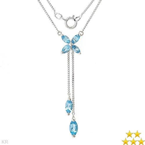 Elegant Lorenzo Necklace w/Topaz .83ctw