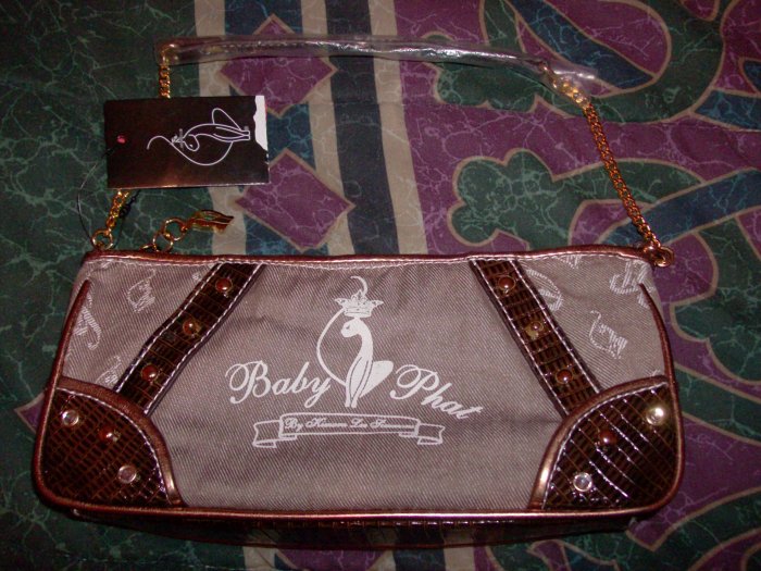 NWT Baby Phat Tan and Brown Purse with Studs Rare