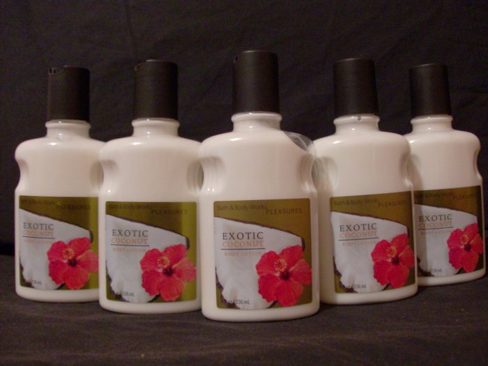 5 Bath and Body Works Exotic Coconut Lotions
