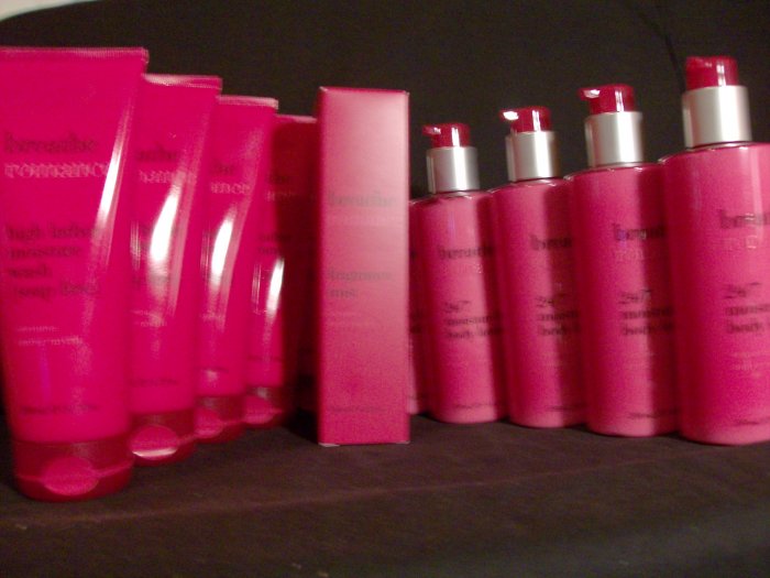 Bath and Body Works X-Large Breathe Romance Amber Myrrh Set (Lotions, Body Washes and Perfume)