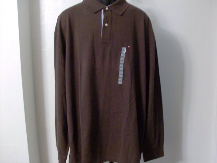NWT Tommy Hilfiger Chocolate Polo Shirt Authentic L