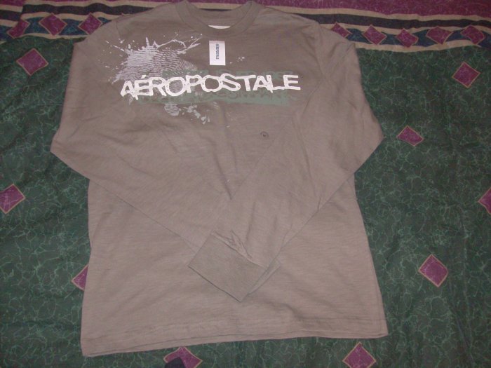 NWT Men's Aeropostale Olive Long Sleeve Shirt Sz. M