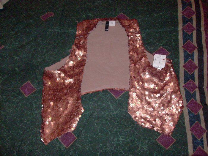 H&M Gold Party Vest Sz. 8