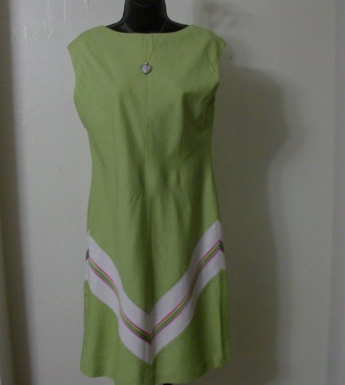 Liz Claiborne Green Summer Stripe Dress