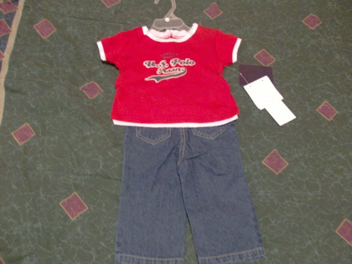 NWT Cute Polo Assn 2 Piece Set 18 months