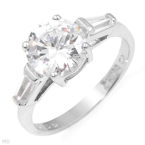 Amazing 3 Stone 9.41 ctw Cubic Zirconia Engagement Ring Size 7