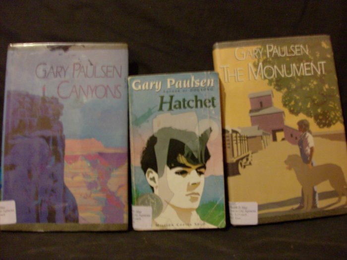 Set of Gary Paulsen Books (Hatchet, The Monument, Canyons)