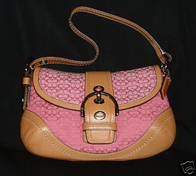 NWT Authentic COACH Pink Soho Med Sm Flap Handbag