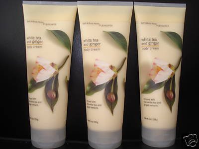 Bath and Body Works White Tea and Ginger Body Cream x3