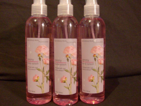 Bath and Body Works Peony Body Splash x3