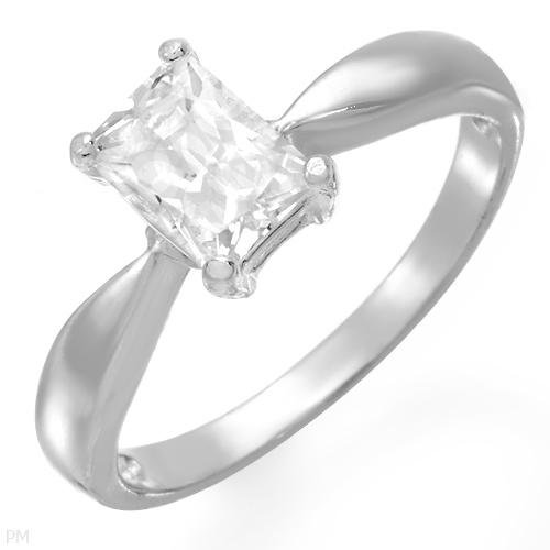 1.65 ctw Cubic Zirconia Princess Cut Engagement Ring Size 9