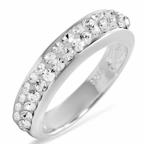 Stunning Round Cut Crystal Engagement Ring Size 6.5