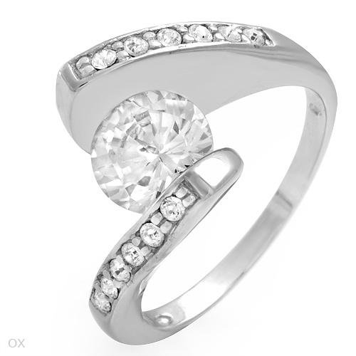 2.95 ctw Cubic Zirconia Brilliant Cut Engagement Ring Size 9