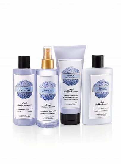 Victoria's Secret Cherry Blossom Lotion Wash Cream Set