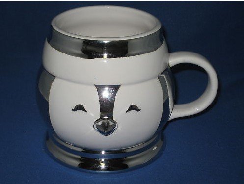 Bath and Body Works Slatkin Ceramic Snowman Mug Cup x4