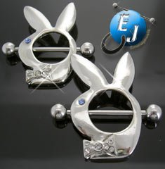 Bunny Rabbit Nipple Rings Body Jewelry New