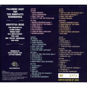 grateful dead fillmore west 1969 the complete recordings songs