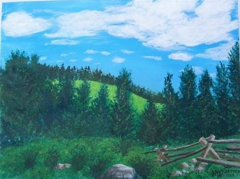 001 PRINT - Split Rail Fence (Original not available)