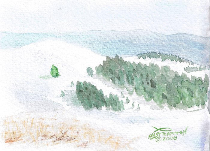 010 PRINT - Winter in the Distant Hills (Original not available)
