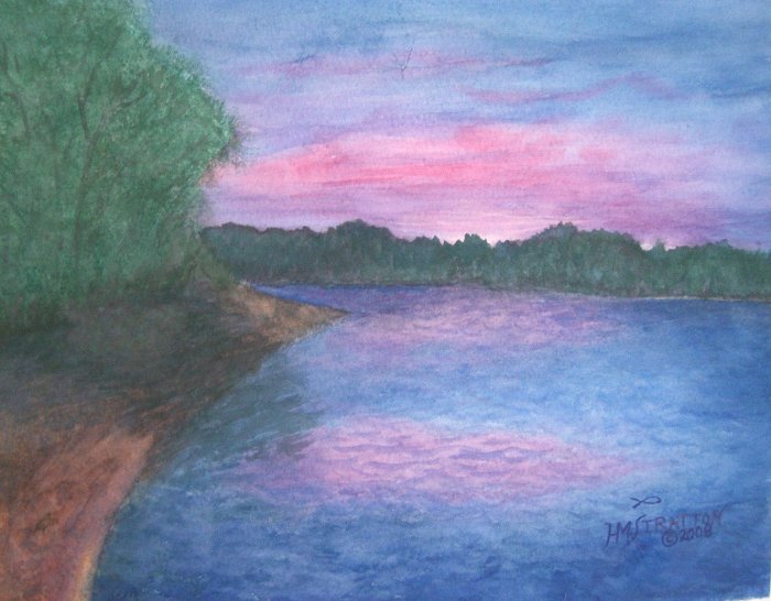 031 Sunset at Tongue River Reservoir - SOLD