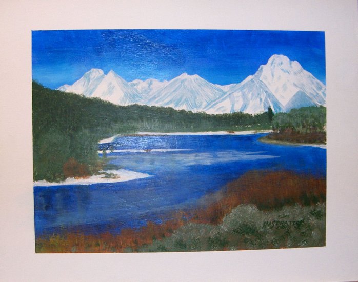 074 Grand Teton Mountains across the Yellowstone River