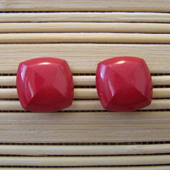 square red x stud earrings