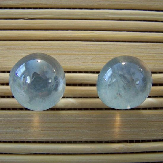 glass with silver stud earrings