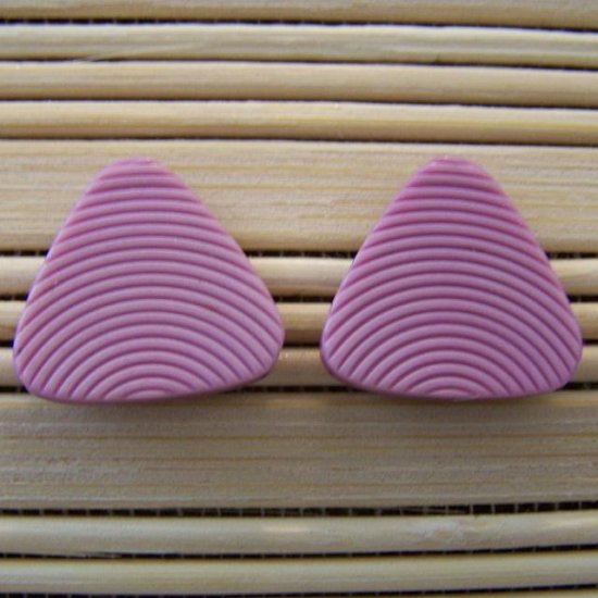 lilac triangle stud earrings