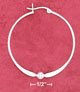 STERLING SILVER EARRINGS- HOOPS W/ BALL **FREE SHIPPING ITEM**
