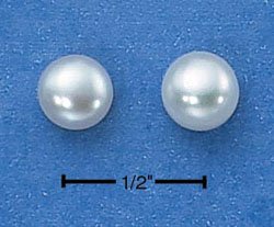STERLING SILVER- WHITE FRESH WATER PEARL EARRINGS