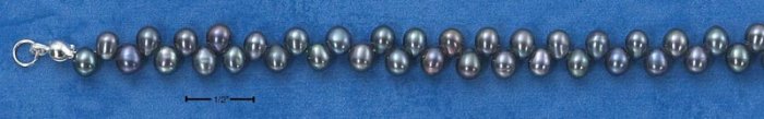 STERLING SILVER- GRAY FRESH WATER PEARL BRACELET