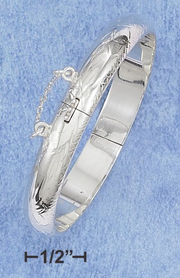 STERLING SILVER- BABY'S ETCHED BANGLE BRACELET