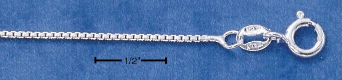 STERLING SILVER 18 INCH (1MM) BOX CHAIN NECKLACE