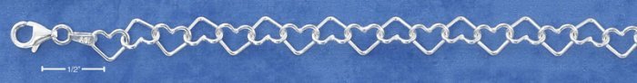 STERLING SILVER- OPEN HEART BRACELET **FREE SHIPPING ITEM**